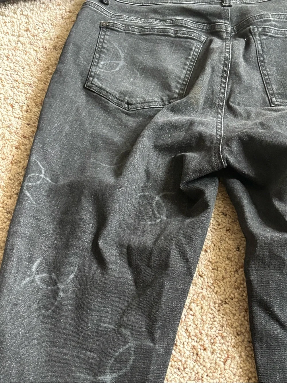 CHANEL Black Skinny Jeans with Subtle CC Motif